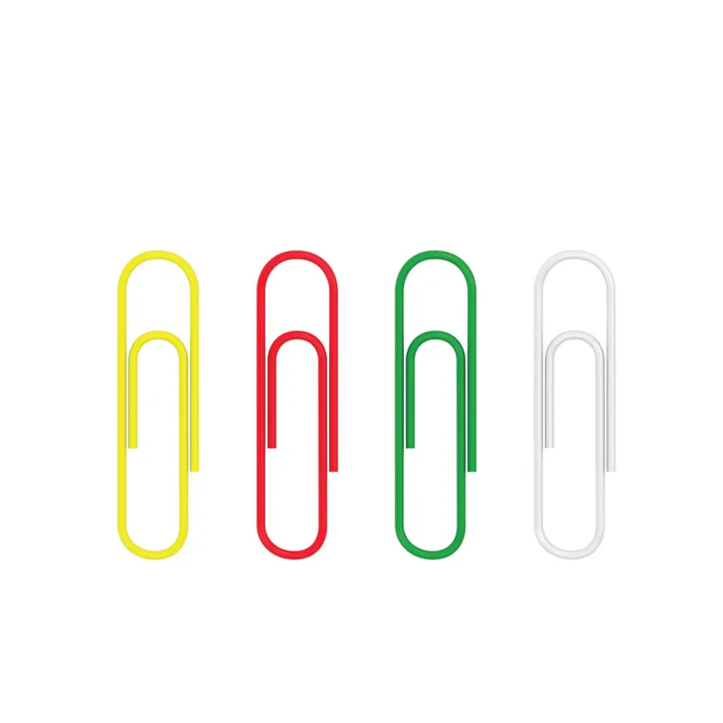 Clip rivestite in vinile 200 pz Erichkrause - Alta resistenza e durata - Resistente alla corrosione - Colori Assortiti