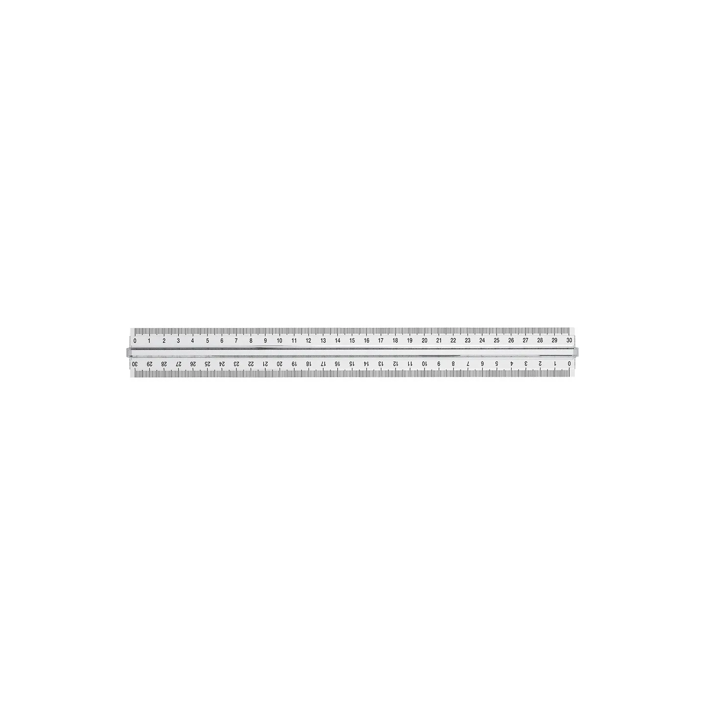 Righello in plastica con supporto ErichKrause Clear, 30 cm, trasparente