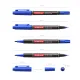 Pennarello indelebile bifacciale ErichKrause Double P-80, colore inchiostro: blu