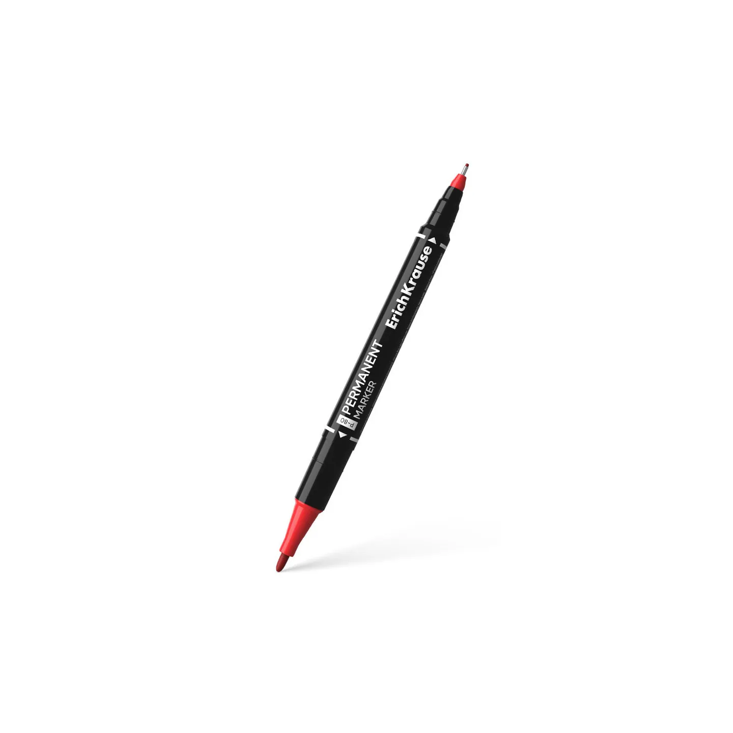 Pennarello indelebile bifacciale ErichKrause Double P-80, colore inchiostro: Rosso