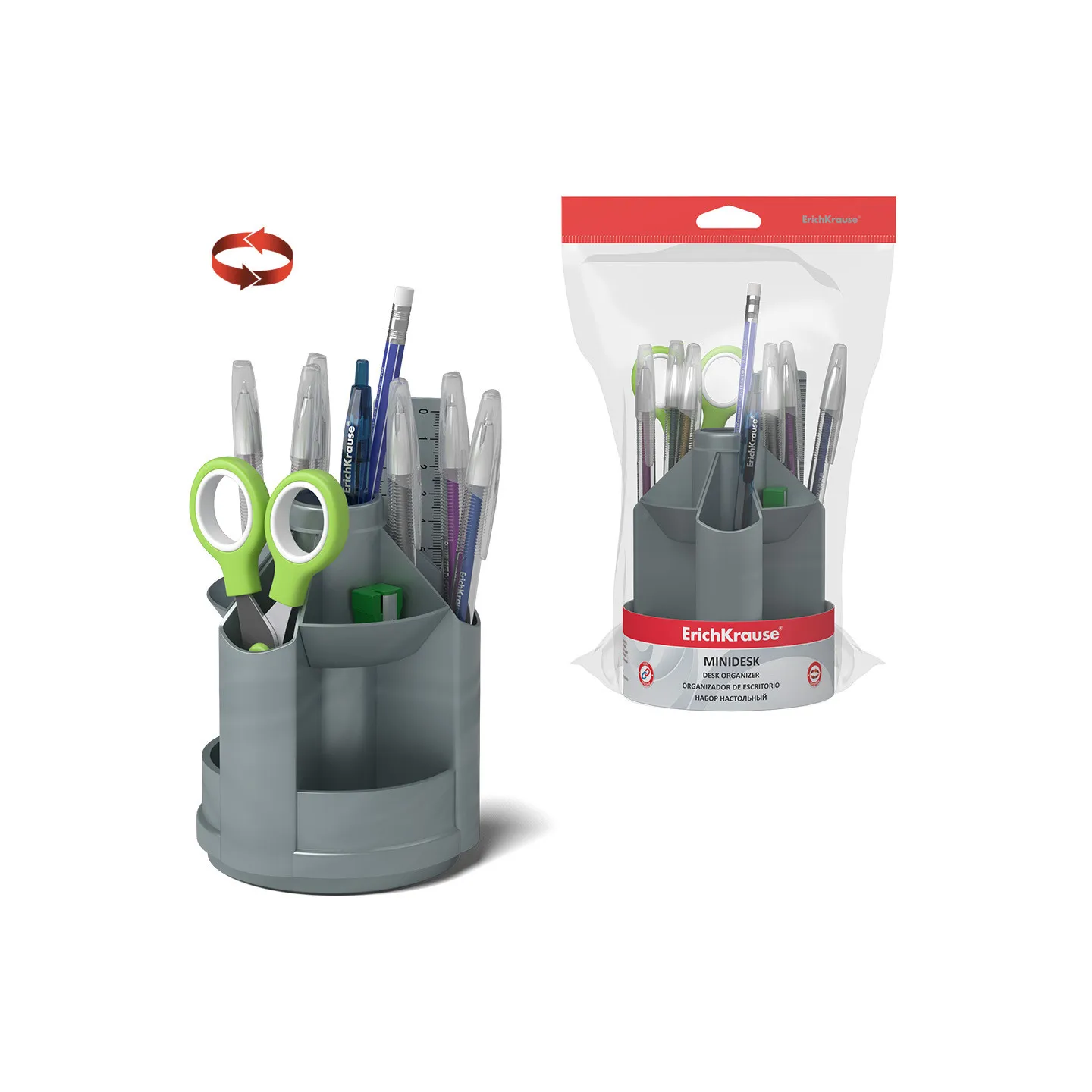 Starter KIT da scrivania "Mini Desk" Ice Metallic ErichKrause , argento