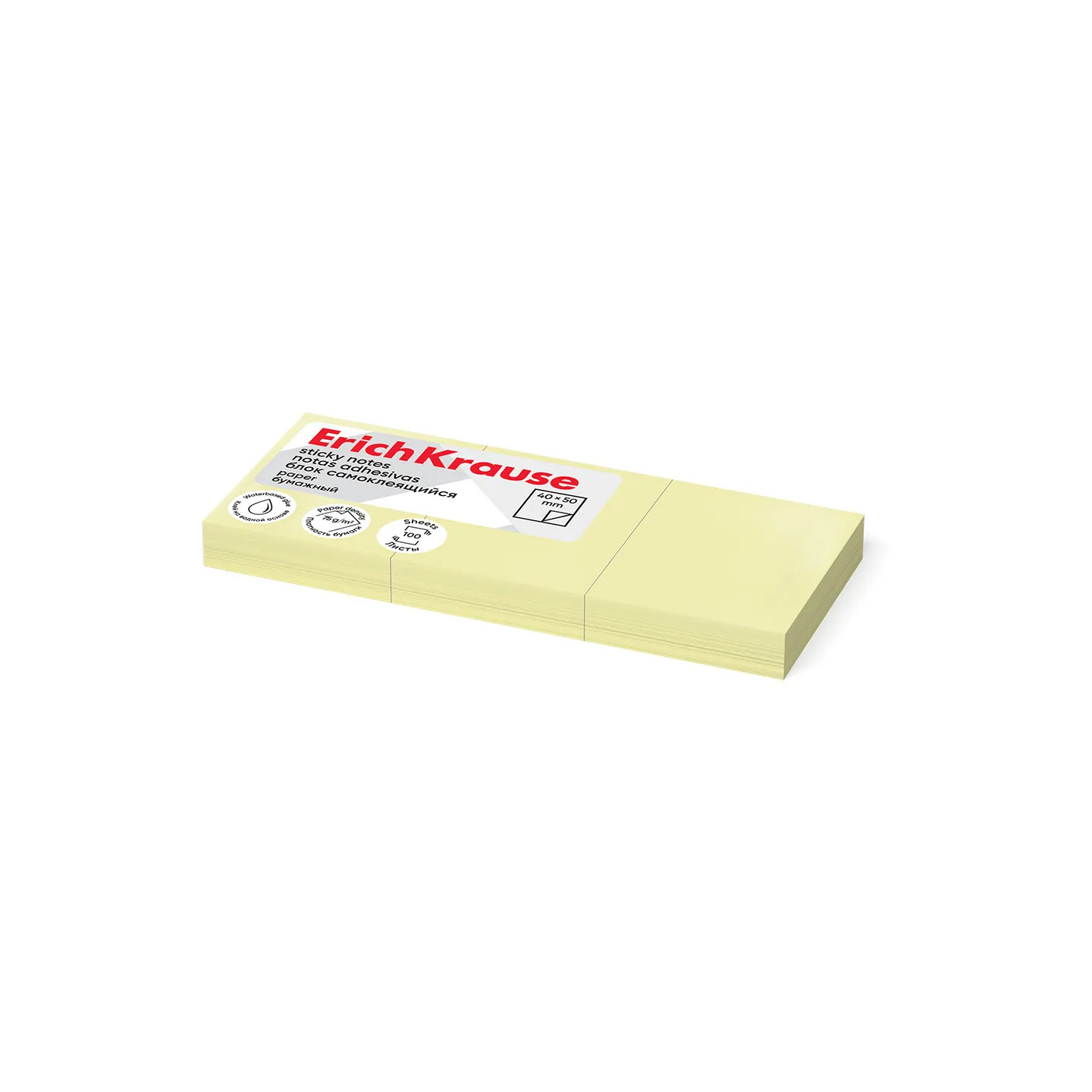 Post-it per Appunti ErichKrause 50х40 mm, 300 fogli, giallo