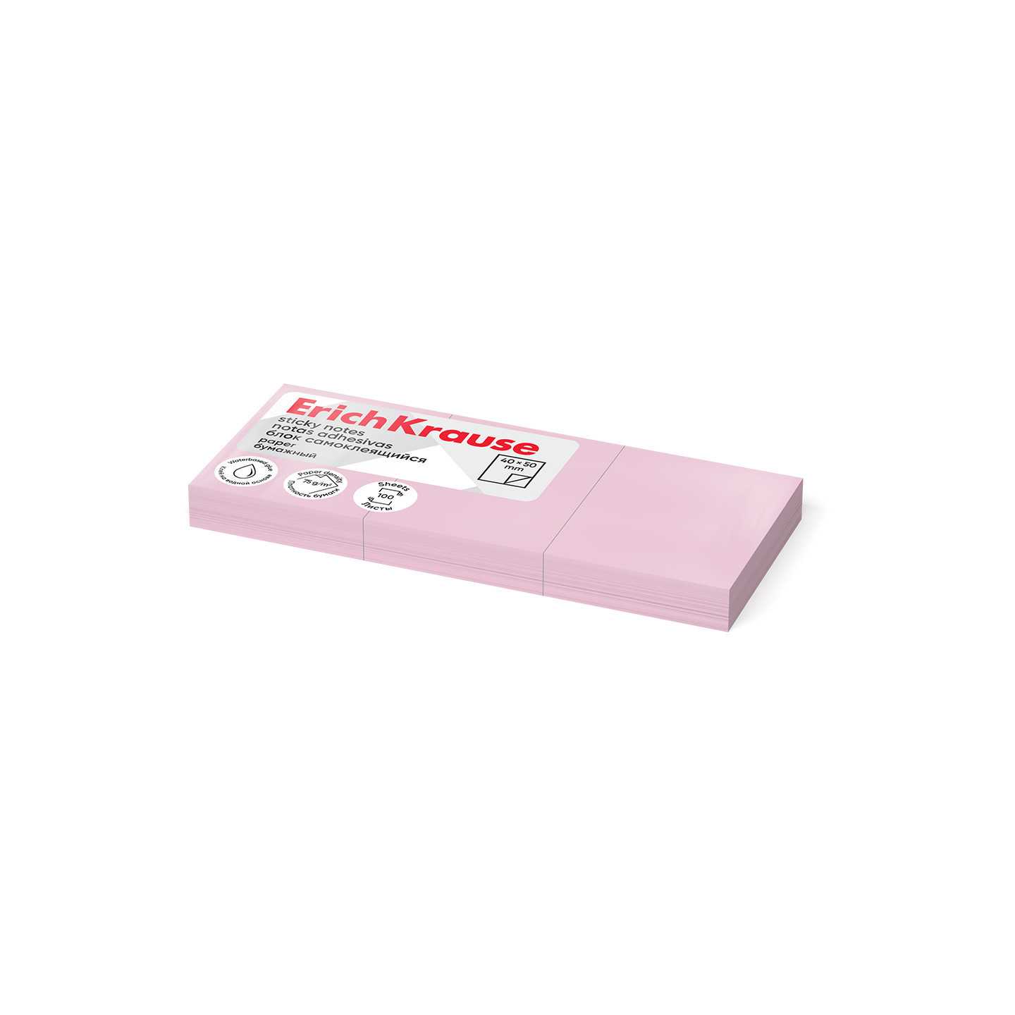 Post It Rulla Post-it per Appunti ErichKrause 50х40 mm, 300 fogli, Rosa