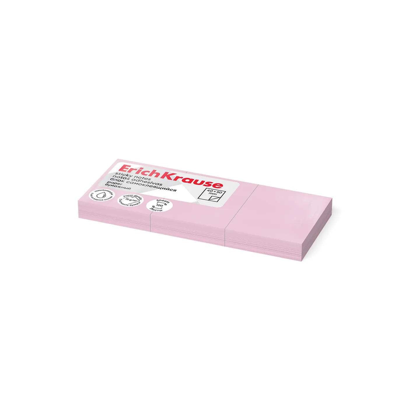 Post-it per Appunti ErichKrause 50х40 mm, 300 fogli, Rosa