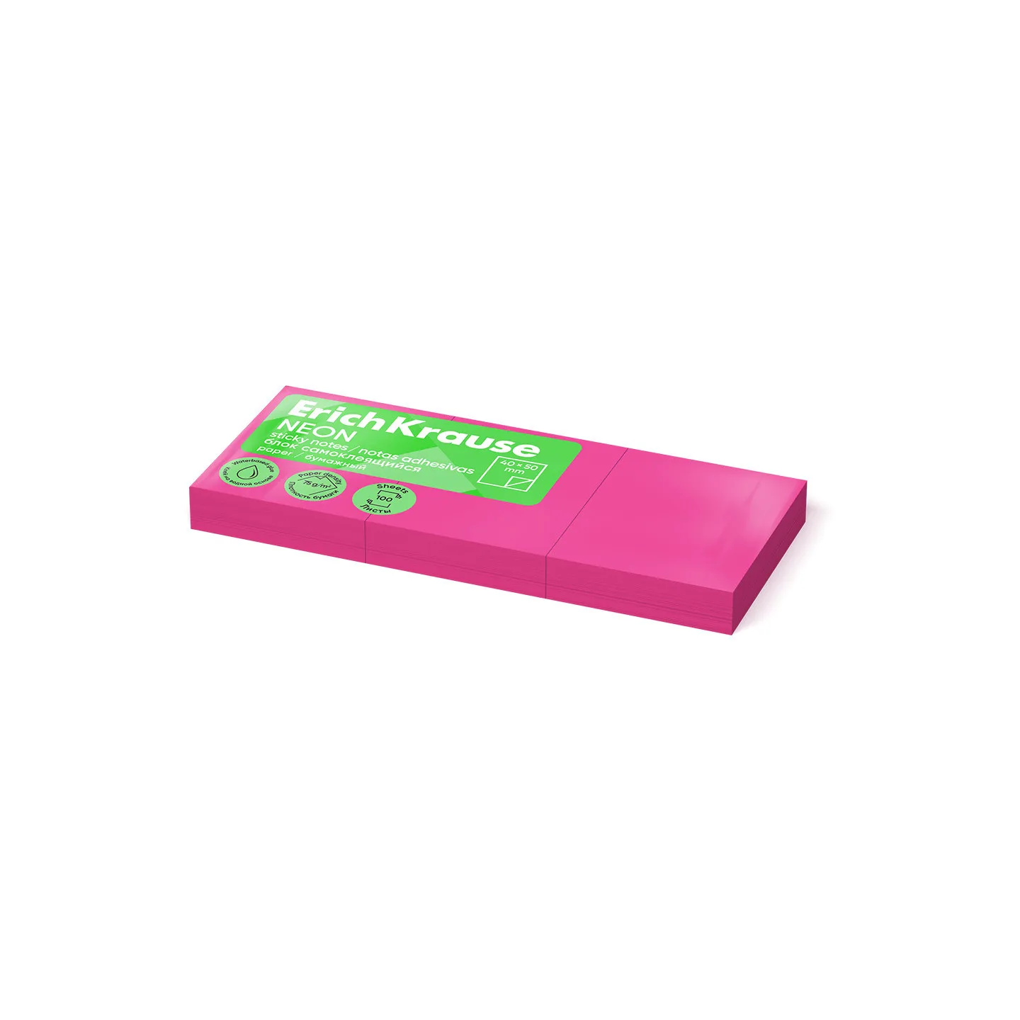 Post-it per Appunti ErichKrause 50х40 mm, 300 fogli, Rosa Fluo