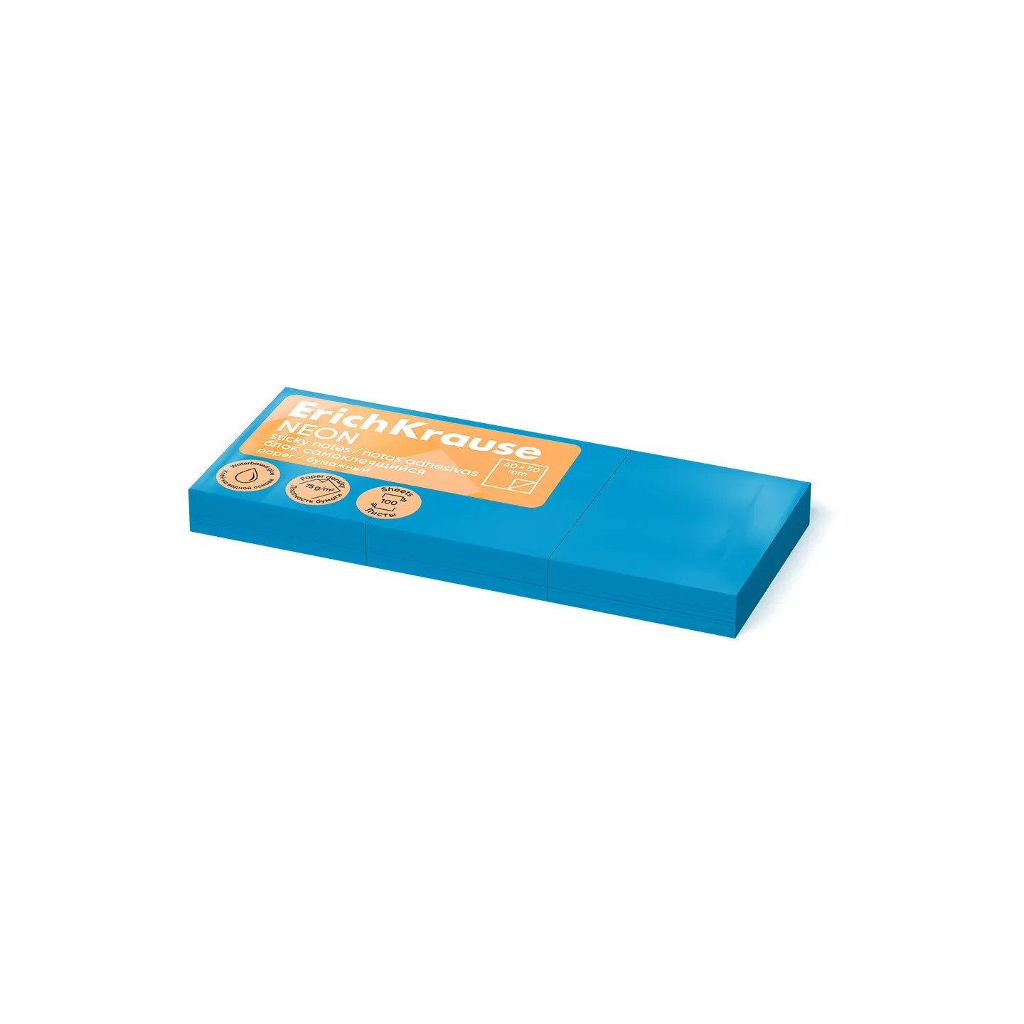 Post-it per Appunti ErichKrause 50х40 mm, 300 fogli, Blu Fluo