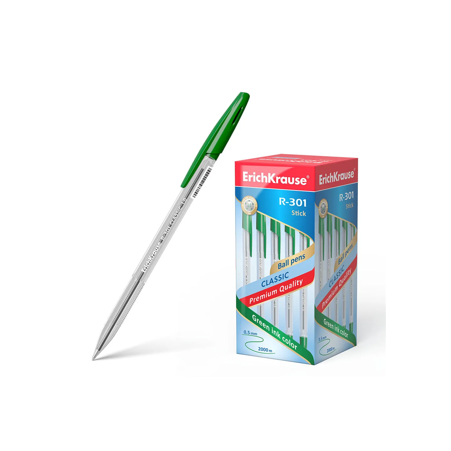 50 Penne a sfera Erichkrause R-301 Classic Stick 1.0 - Punta 1 mm