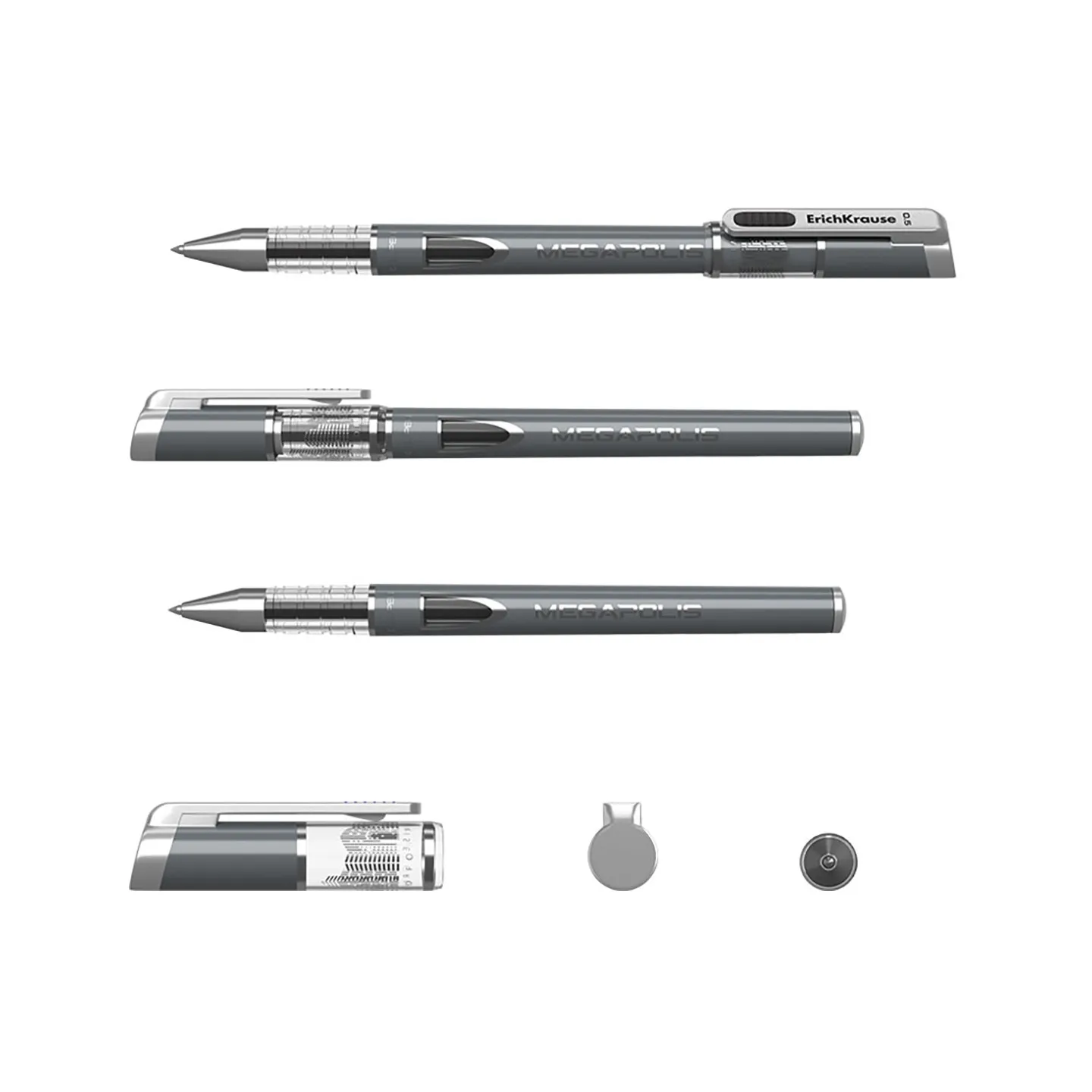 Penna a inchiostro gel ErichKrause MEGAPOLIS® Gel Stick 0,5, colore inchiostro: nero