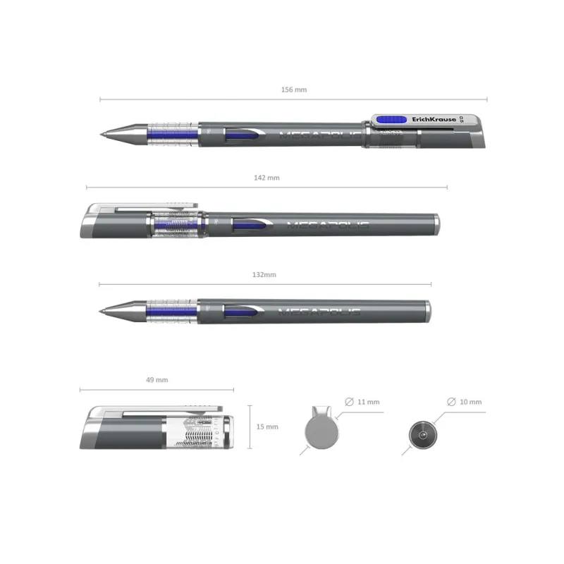 Penna Blu a Gel ErichKrause MEGAPOLIS® Gel Stick