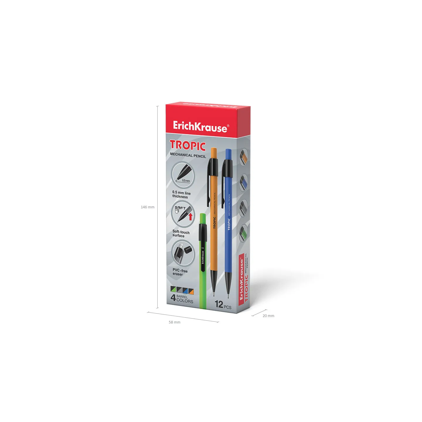 Matita meccanica ErichKrause Tropic 0,5 mm, HB