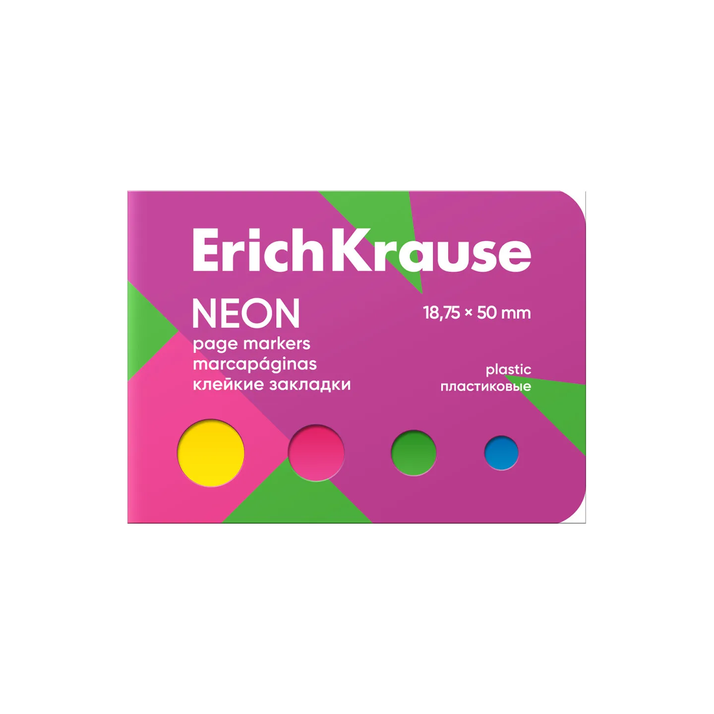 Segna pagina ErichKrause Neon, 18,75x50 mm, 100 fogli, 4 colori, cartone libro