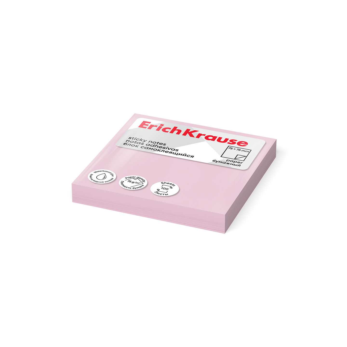 Post It Rulla Post it - Sticky notes ErichKrause 75х75 mm, 50 fogli, rosa
