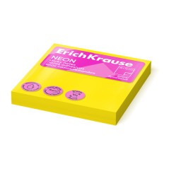 Post it - Sticky notes ErichKrause 75х75 mm, 50 fogli, Giallo Fluo