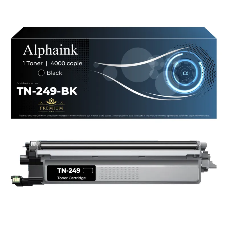 Toner compatibile per BROTHER TN249BK | Alphaink - Qualità e Risparmio