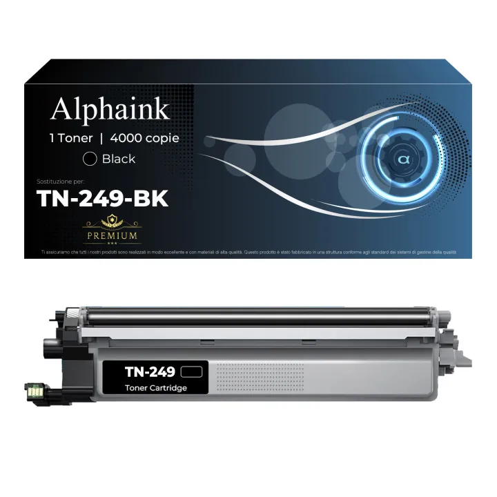 Toner compatibile per BROTHER TN249BK | Alphaink - Qualità e Risparmio