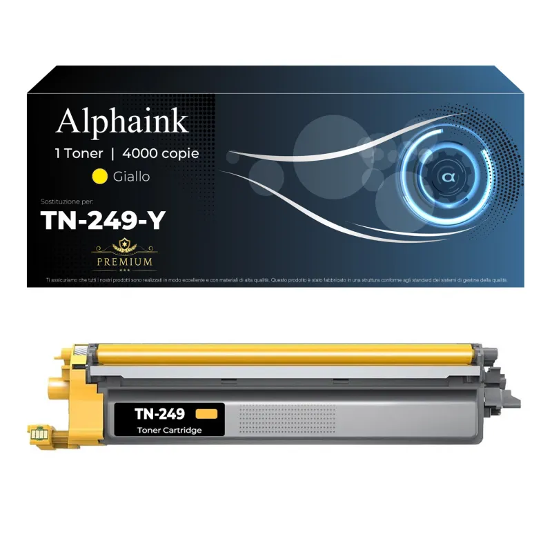 Toner compatibile per BROTHER TN249Y | Alphaink - Qualità e Risparmio
