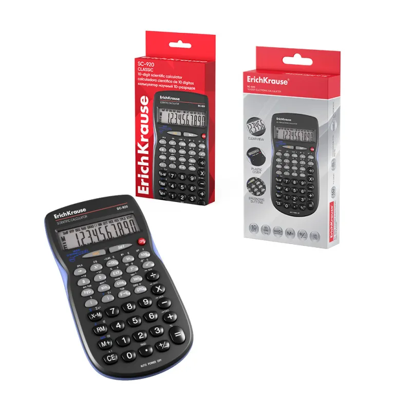 Calcolatrice elettronica scientifica a 10 cifre ErichKrause SC-920 Classic Nera