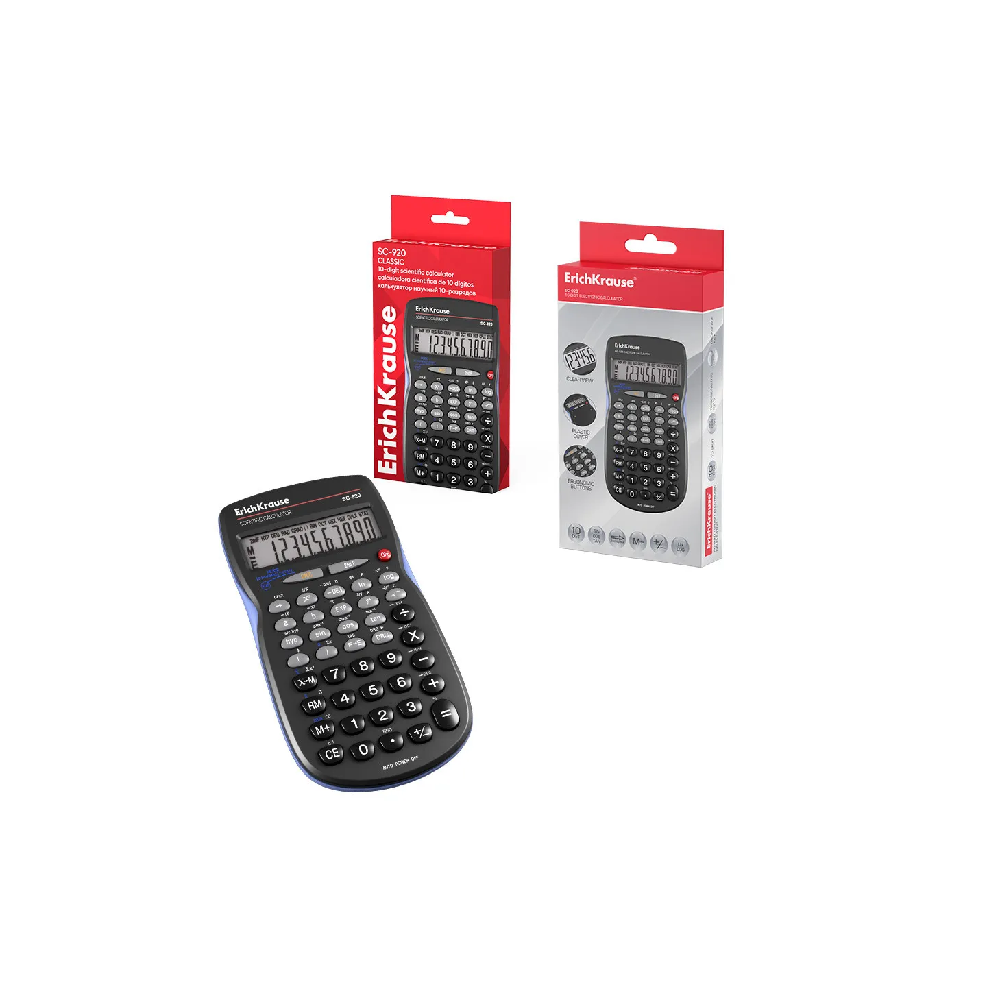Calcolatrice elettronica scientifica a 10 cifre ErichKrause SC-920 Classic Nera