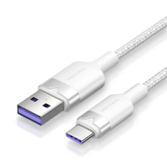 Cavo USB 2.0 A maschio a C maschio 6A Vention 1 Metro – 480Mbps, ricarica rapida, lega di alluminio