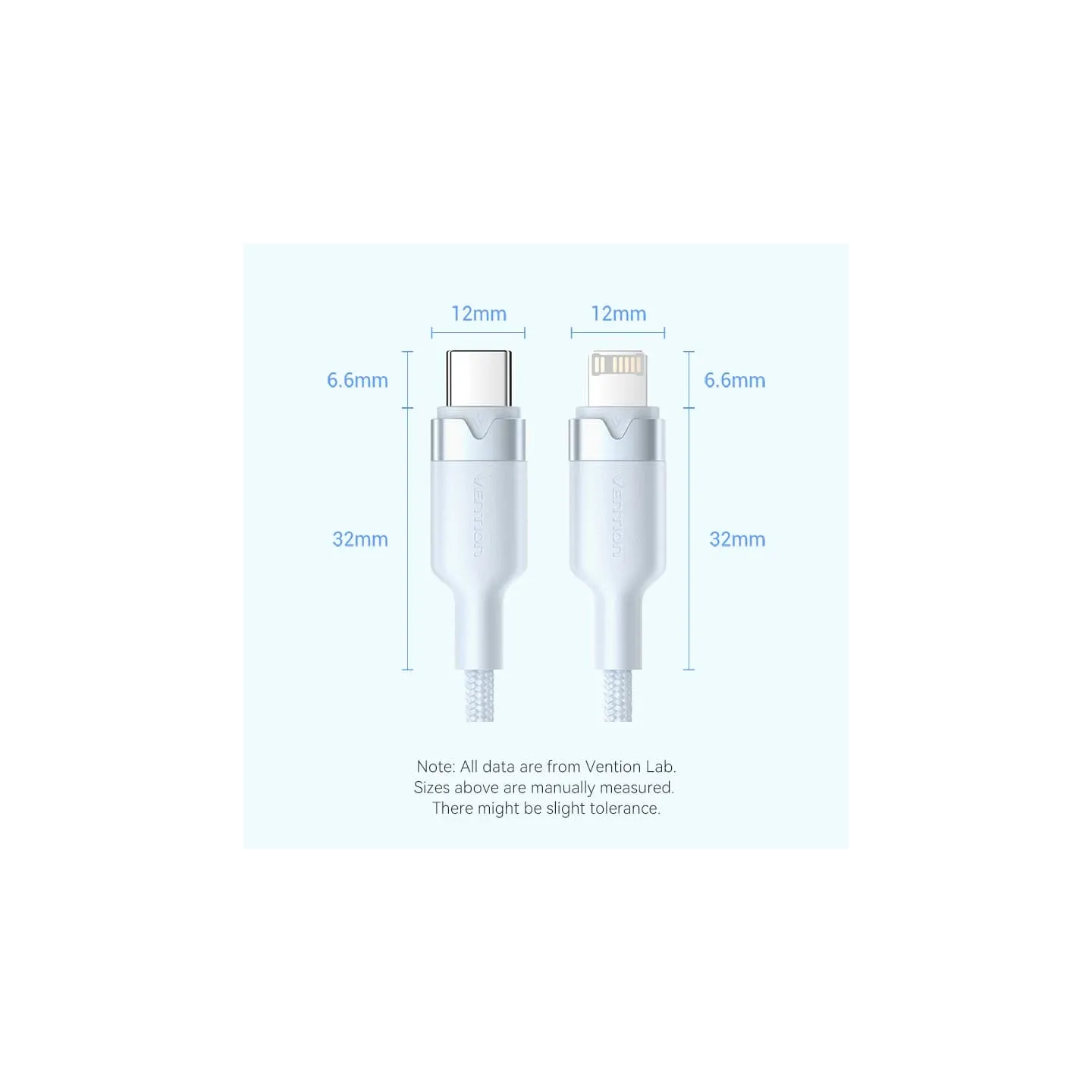 Cavo USB-C a Lightning 1 m Rosa Vention – Ricarica Rapida 3A per Apple