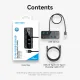 Hub USB 3.0 a 4 porte con interruttori di alimentazione individuali Vention – 1m, nero​