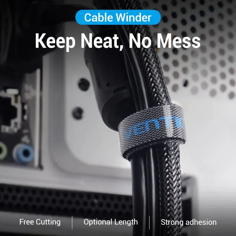 Rotolo in Velcro Vention 2 m x 12 mm – Nero