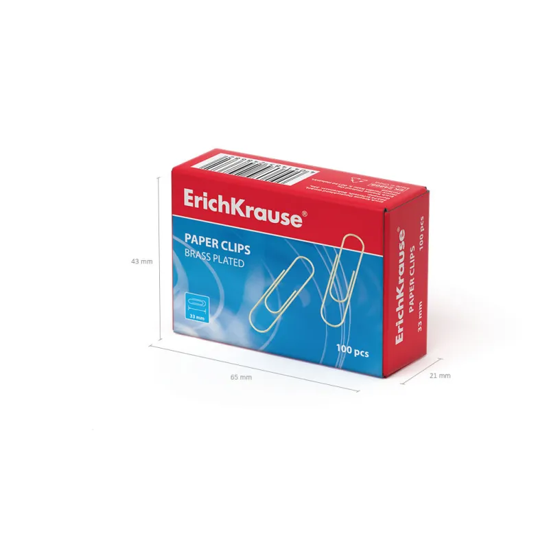 Graffette ErichKrause Placcate in Ottone da 33 mm – Confezione da 100 pezzi