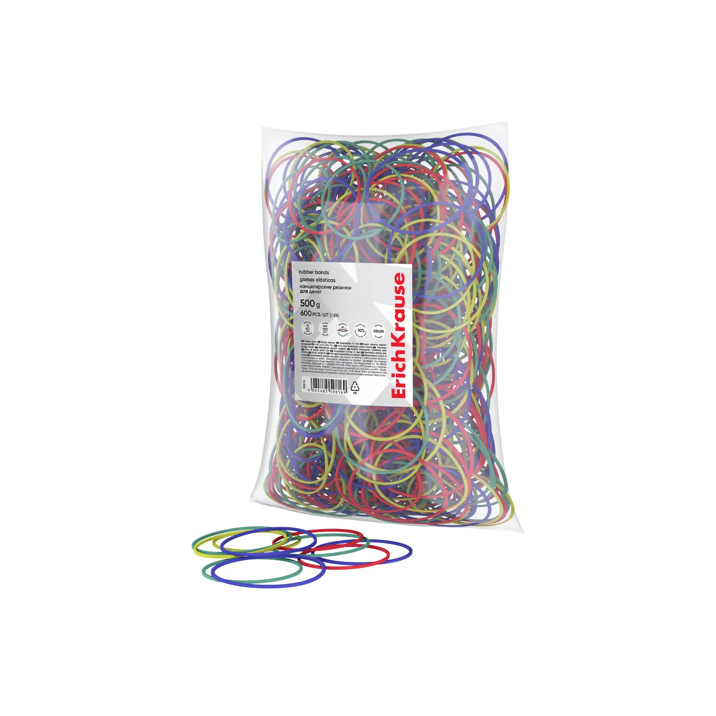 Elastici ErichKrause 60 mm x 100 mm – Busta da 500 g