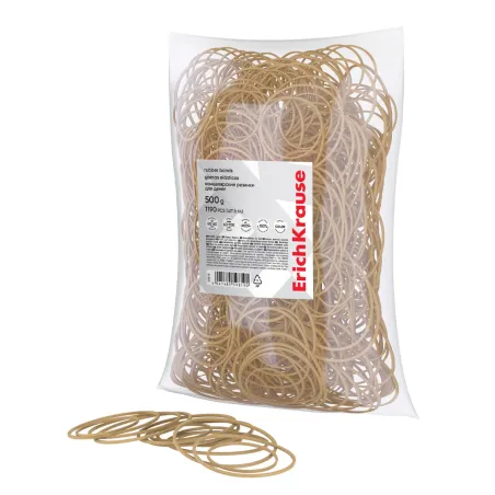 Elastici ErichKrause 40–60 mm / Lunghezza 60–100 mm – Busta da 500 g