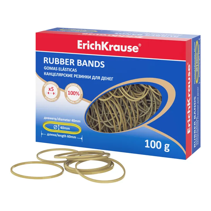 Elastici ErichKrause 40 mm x 60 mm – Scatola da 100 g