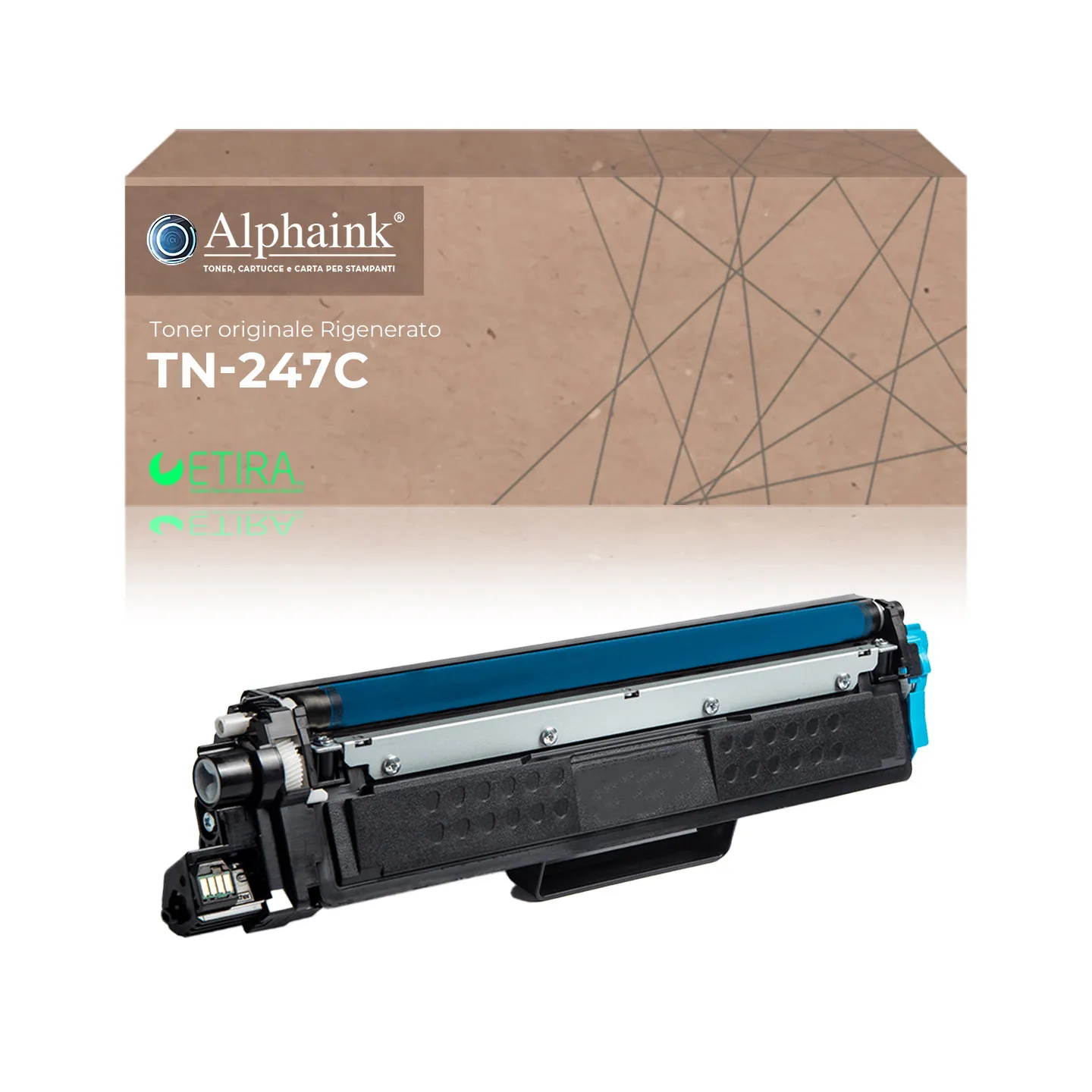 Toner rigenerato da originale BROTHER TRTN247C | Alphaink - Qualità e Risparmio