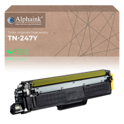 Toner Originale Rigenerato Brother TN 247Y Compatibile Giallo Con Chip - Alphaink