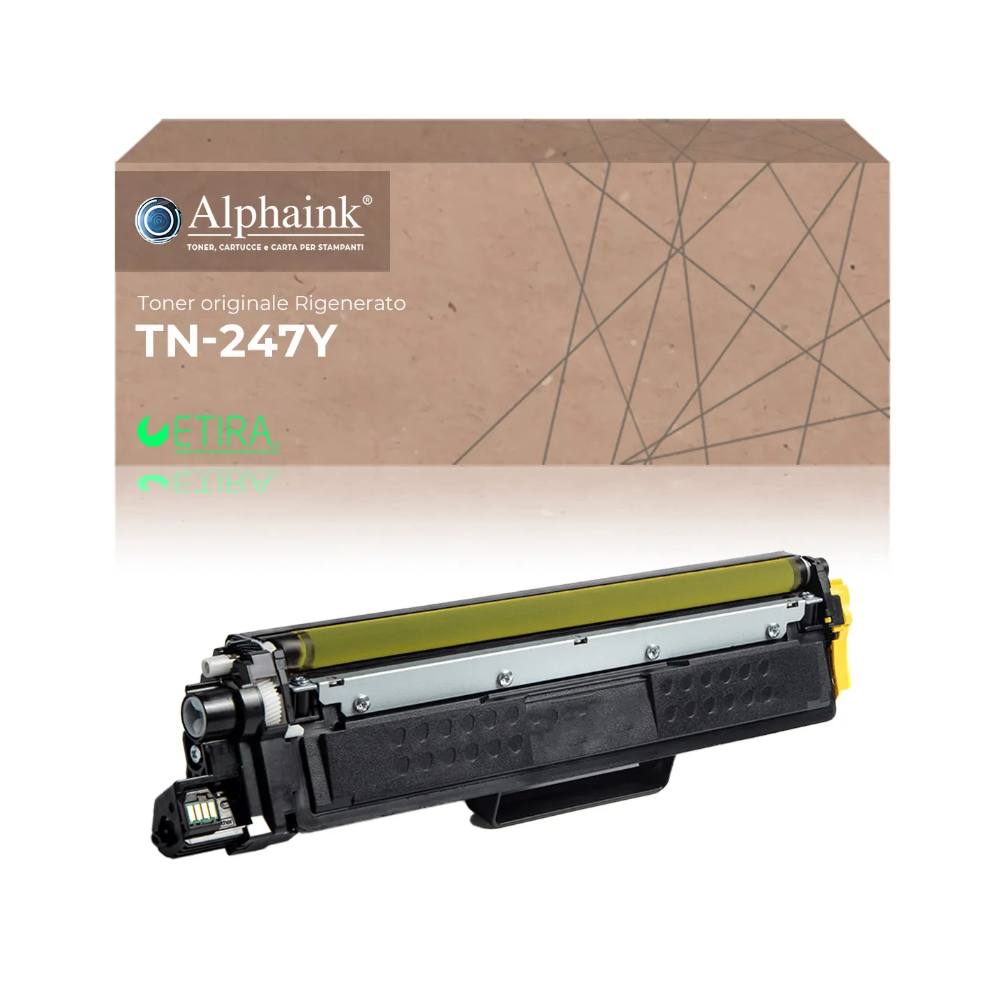 Toner rigenerato da originale BROTHER TRTN247Y | Alphaink - Qualità e Risparmio