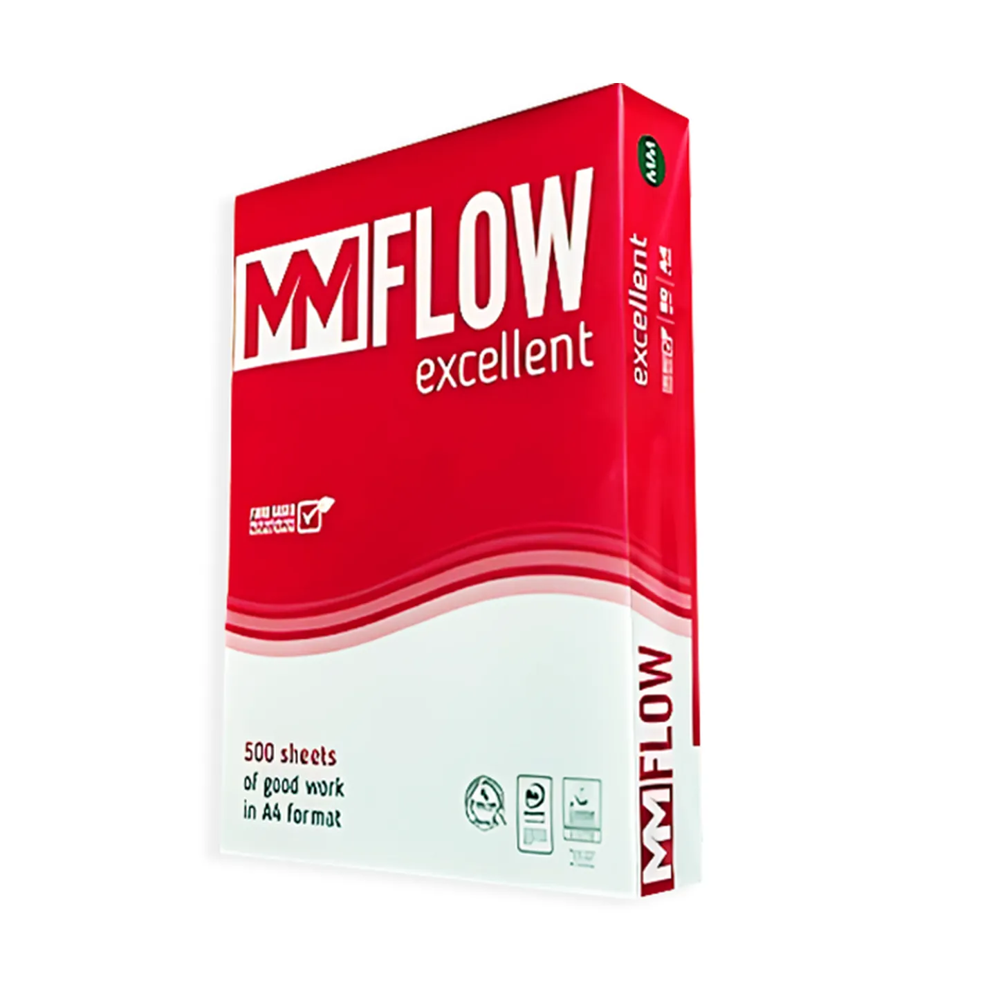 Carta A4 80 gr MM FLOW - 5 Risme Per Stampante, Ufficio, Fotocopie, Multiuso - Bianca