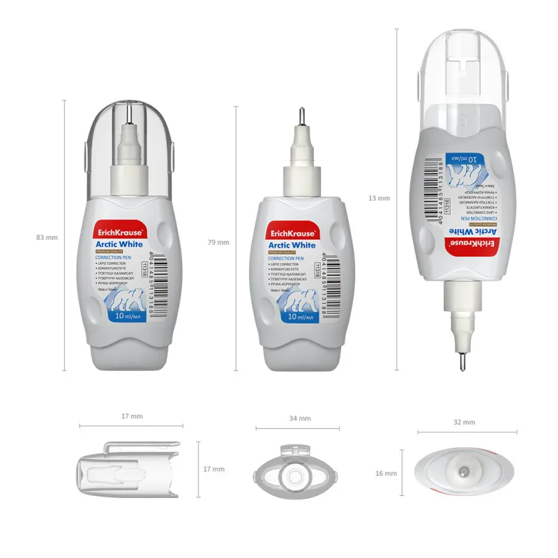Correttore a Penna ErichKrause Arctic White 10 ml – Confezione da 1 Pezzo