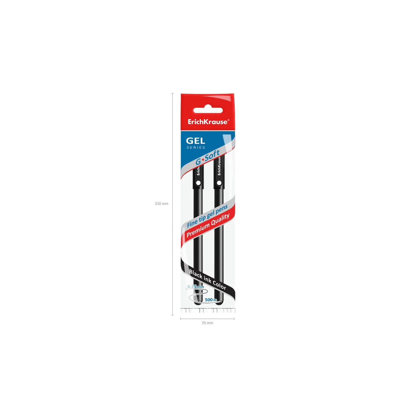 Set di 2 Penne Gel ErichKrause G-Soft Stick Classic 0.38 mm – Inchiostro Nero