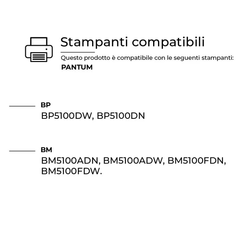 Toner compatibile per PANTUM | Alphaink - Qualità e Risparmio