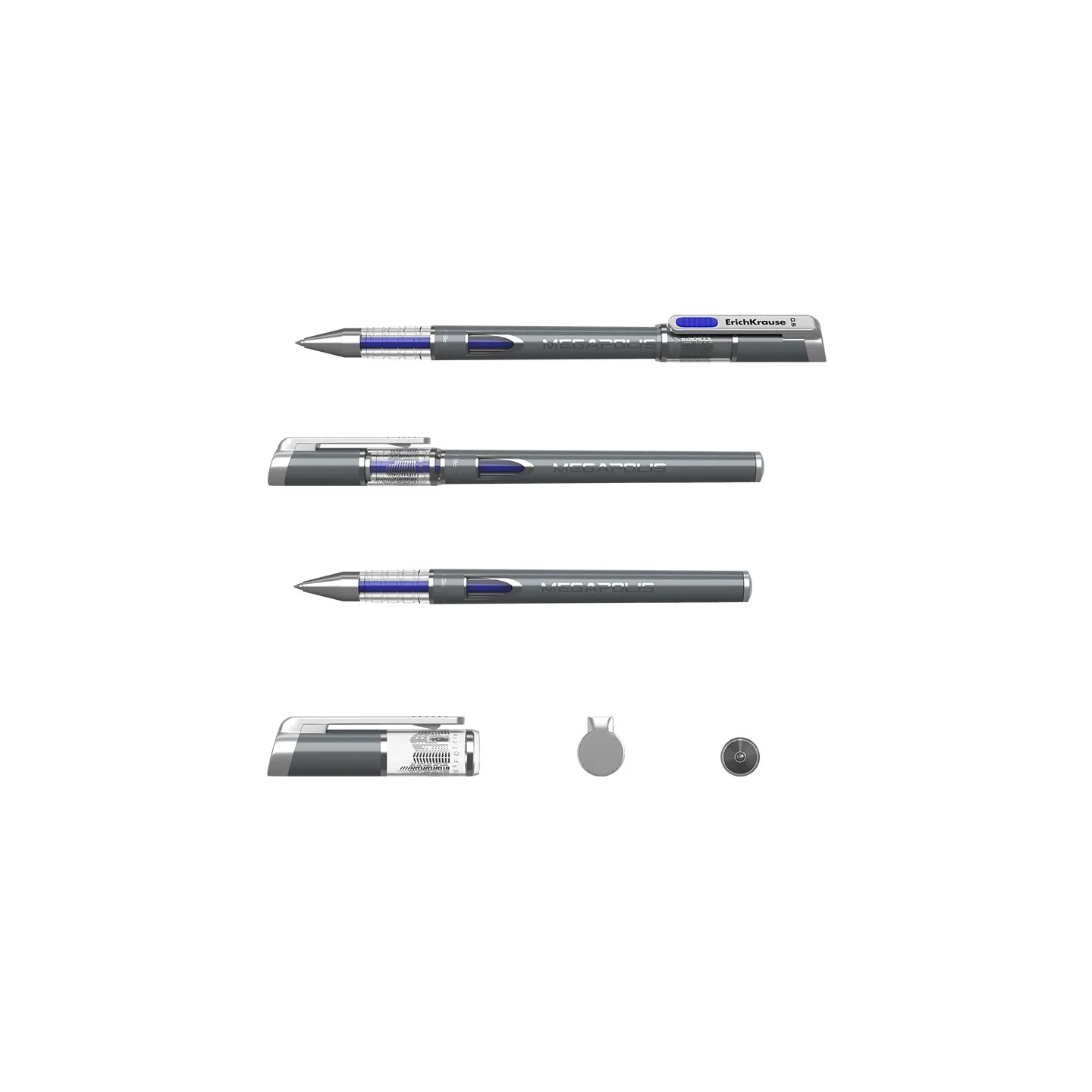 1 Penna a inchiostro gel ErichKrause MEGAPOLIS® Gel Stick 0,5, colore inchiostro: blu