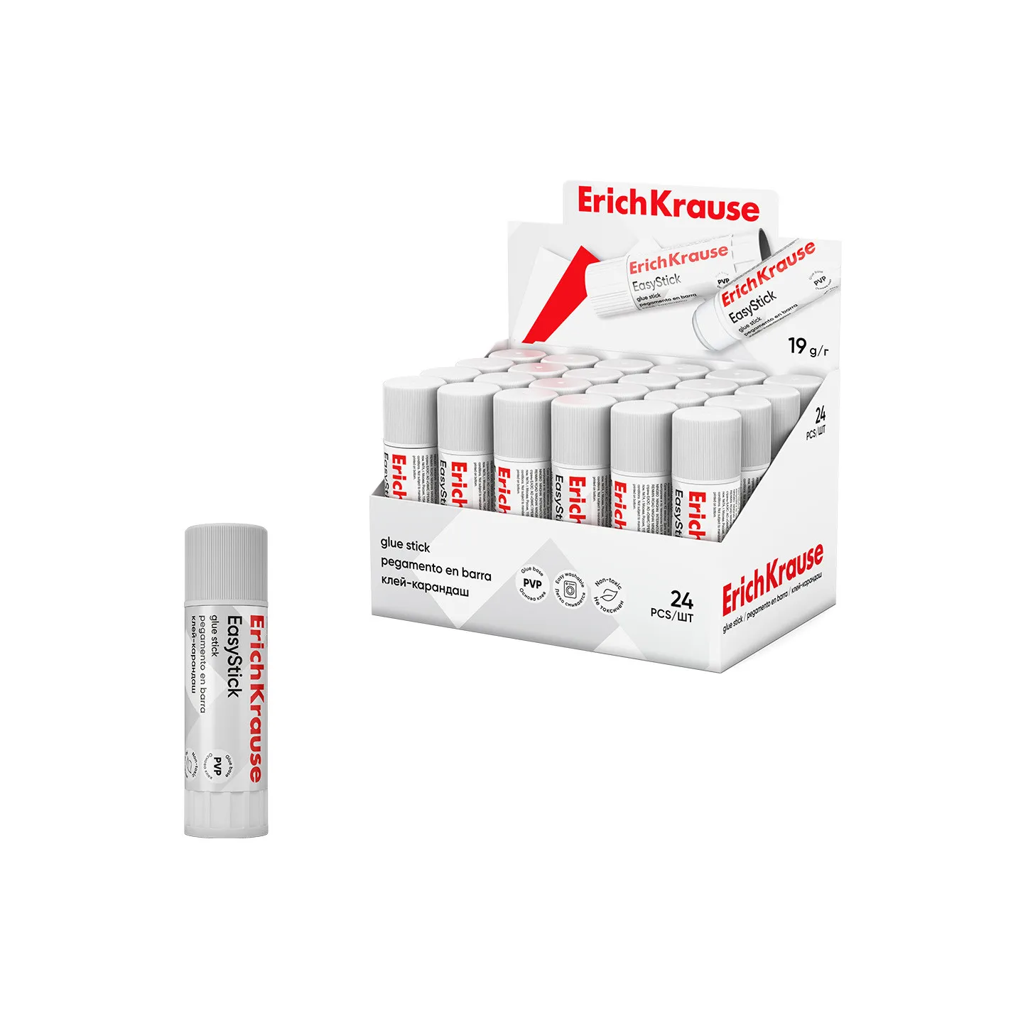 Box 24 pz Colla stick ErichKrause EasyStick 19 gr