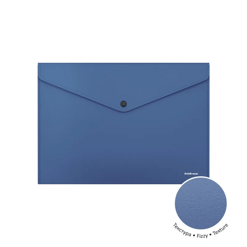 Cartella portadocumenti ErichKrause® Fizzy Classic, A4, 140 mcm, opaca, blu (12 pezzi in una confezione)
