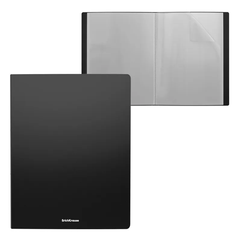 Cartella portadocumenti ErichKrause® Matt Classic, 10 tasche, A4, nero (confezione da 4 pezzi)