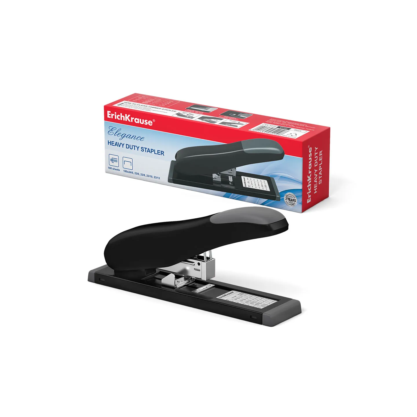 Cucitrice ad alta resistenza n. 23 ErichKrause Elegance Classic, fino a 90 fogli, nero