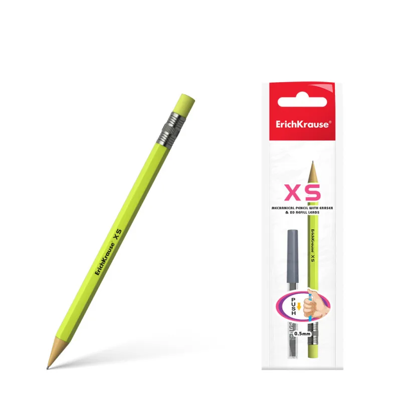 Set di 1 matita meccanica ErichKrause XS con 20 mine da 0,5 mm, HB (in confezione di plastica)