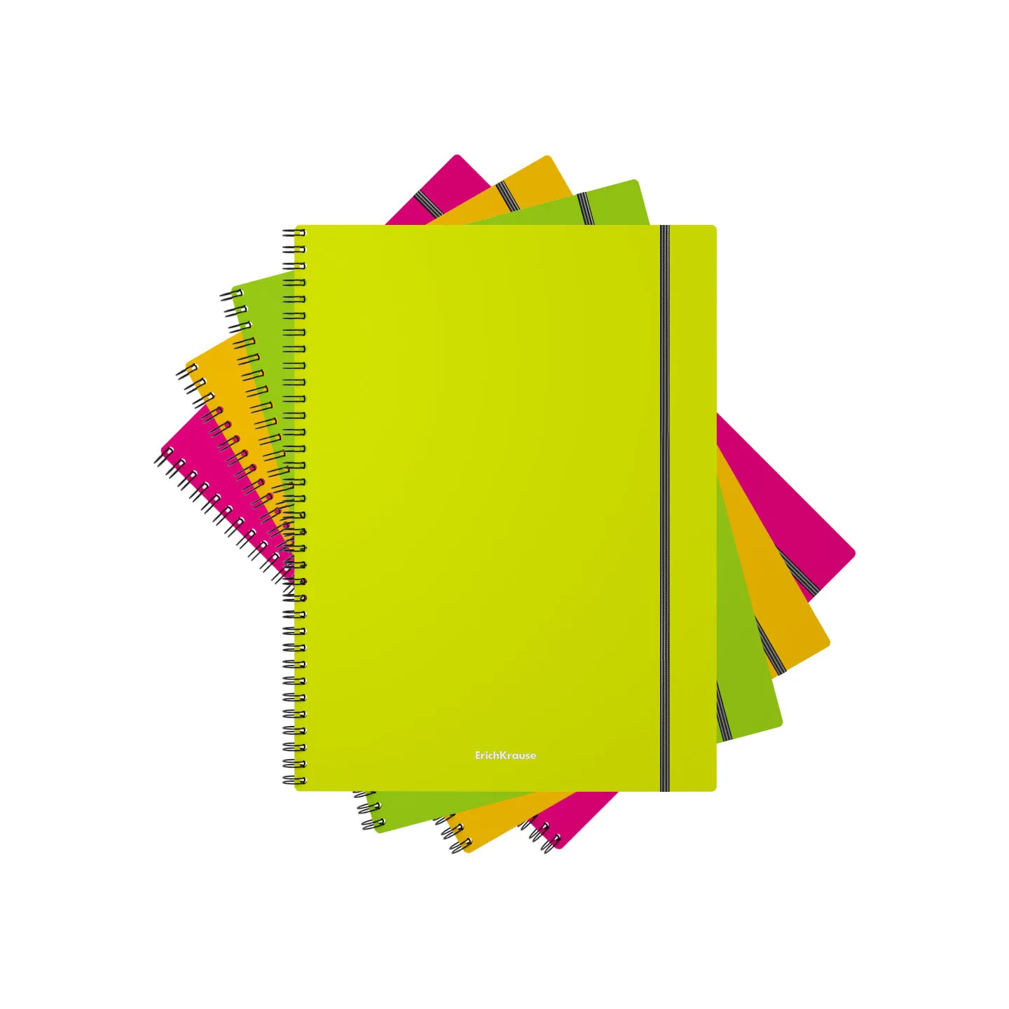 1 quaderno a spirale ErichKrause Neon A4 a quadretti con elastico