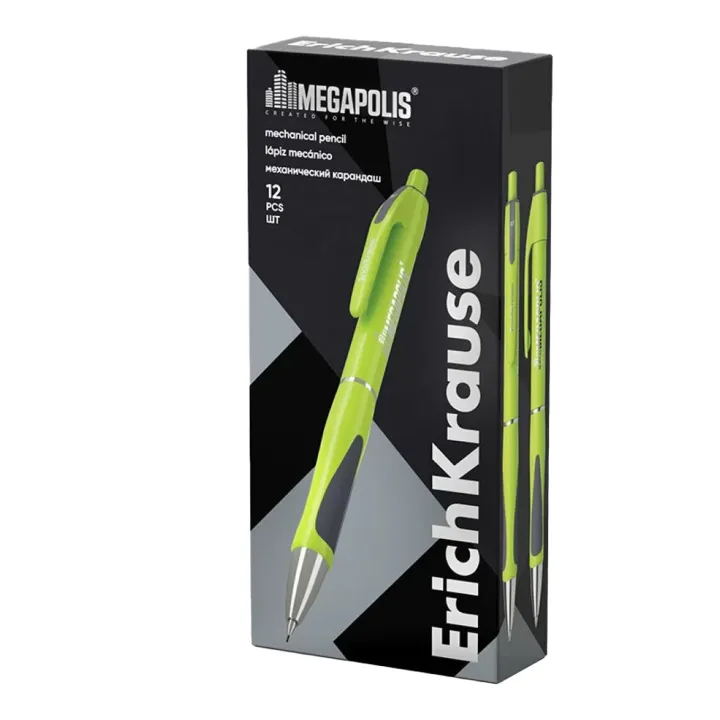 Confezione 12 pz. matita meccanica ErichKrause MEGAPOLIS Concept 0,7 мм, НВ