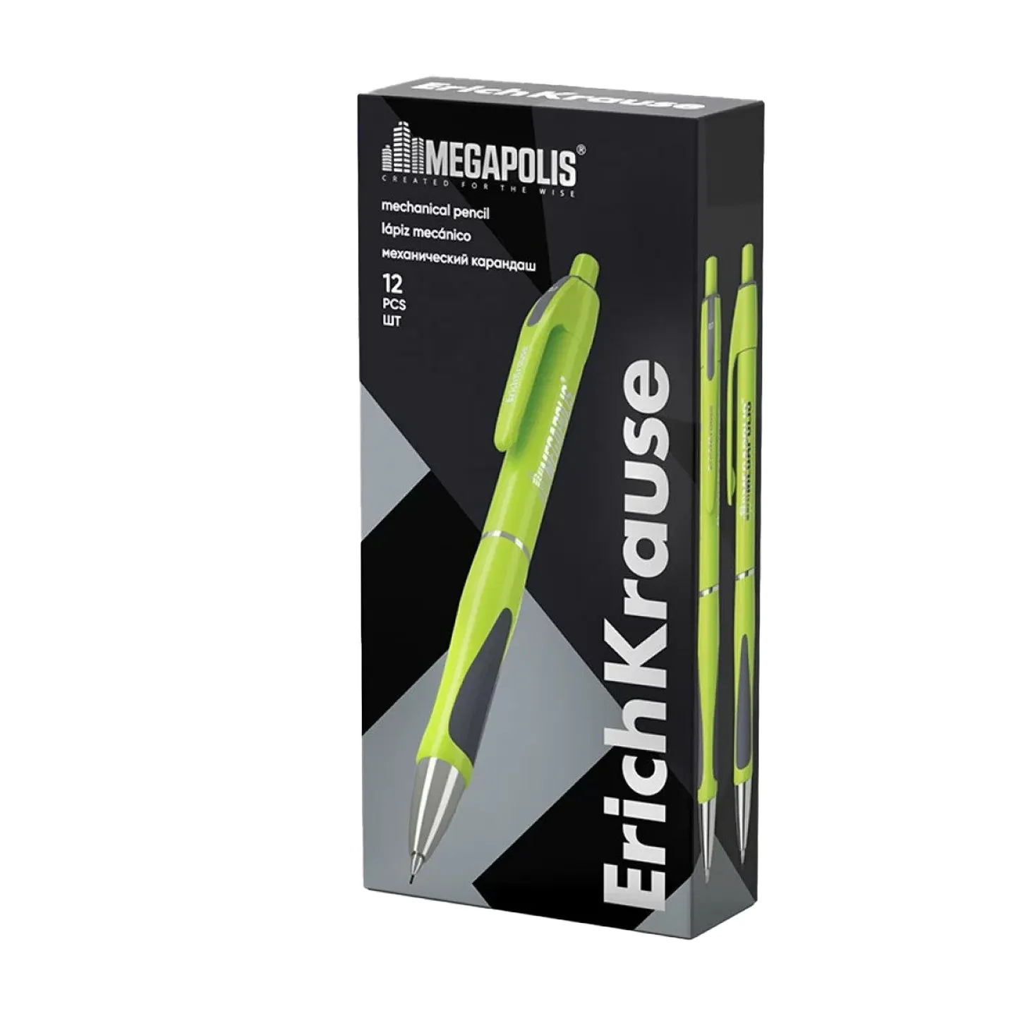 Confezione 12 pz. matita meccanica ErichKrause MEGAPOLIS Concept 0,7 мм, НВ