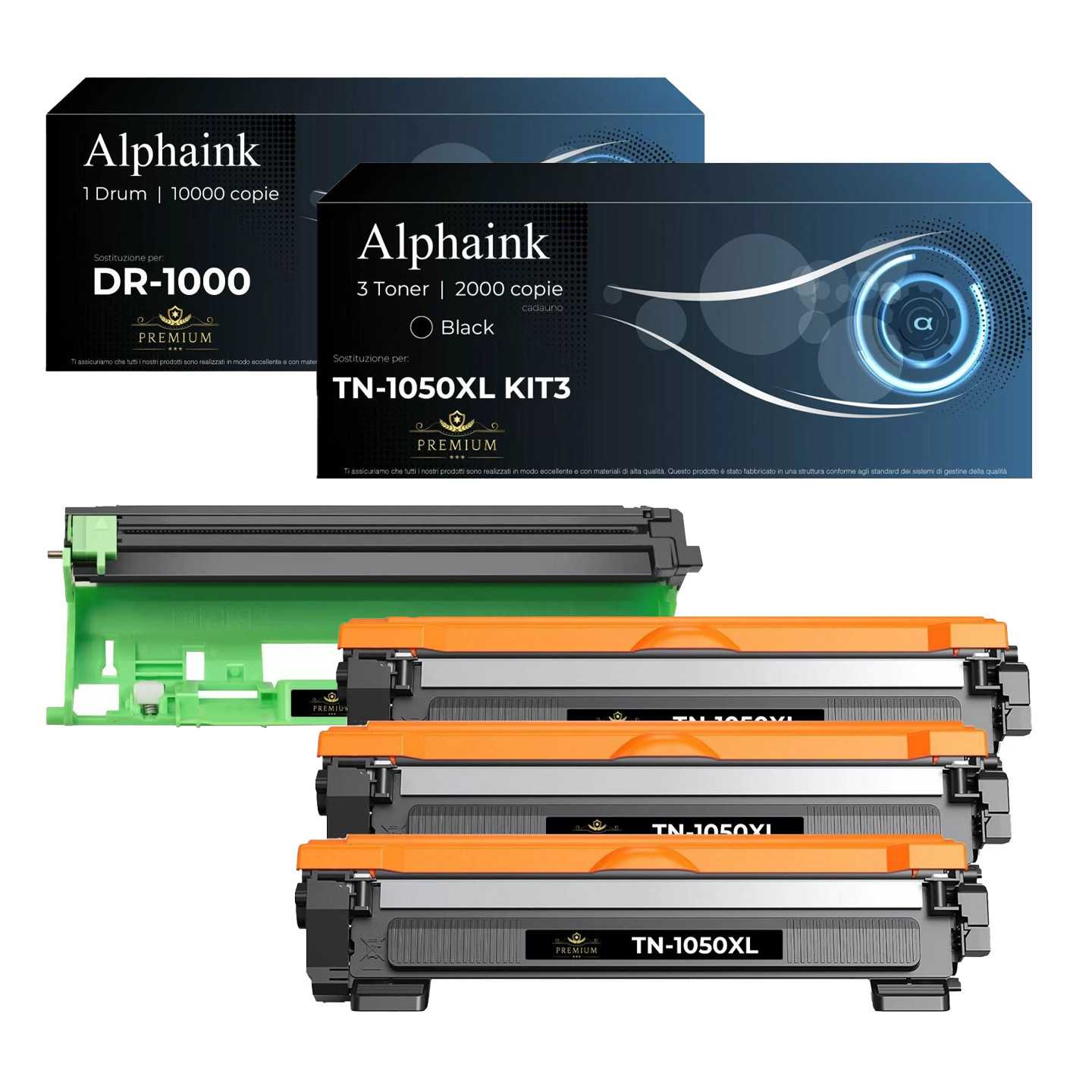 3 TONER TN 1050 COMPATIBILI PER BROTHER MFC 1910W 1810 1810E 1910 - Foto 4