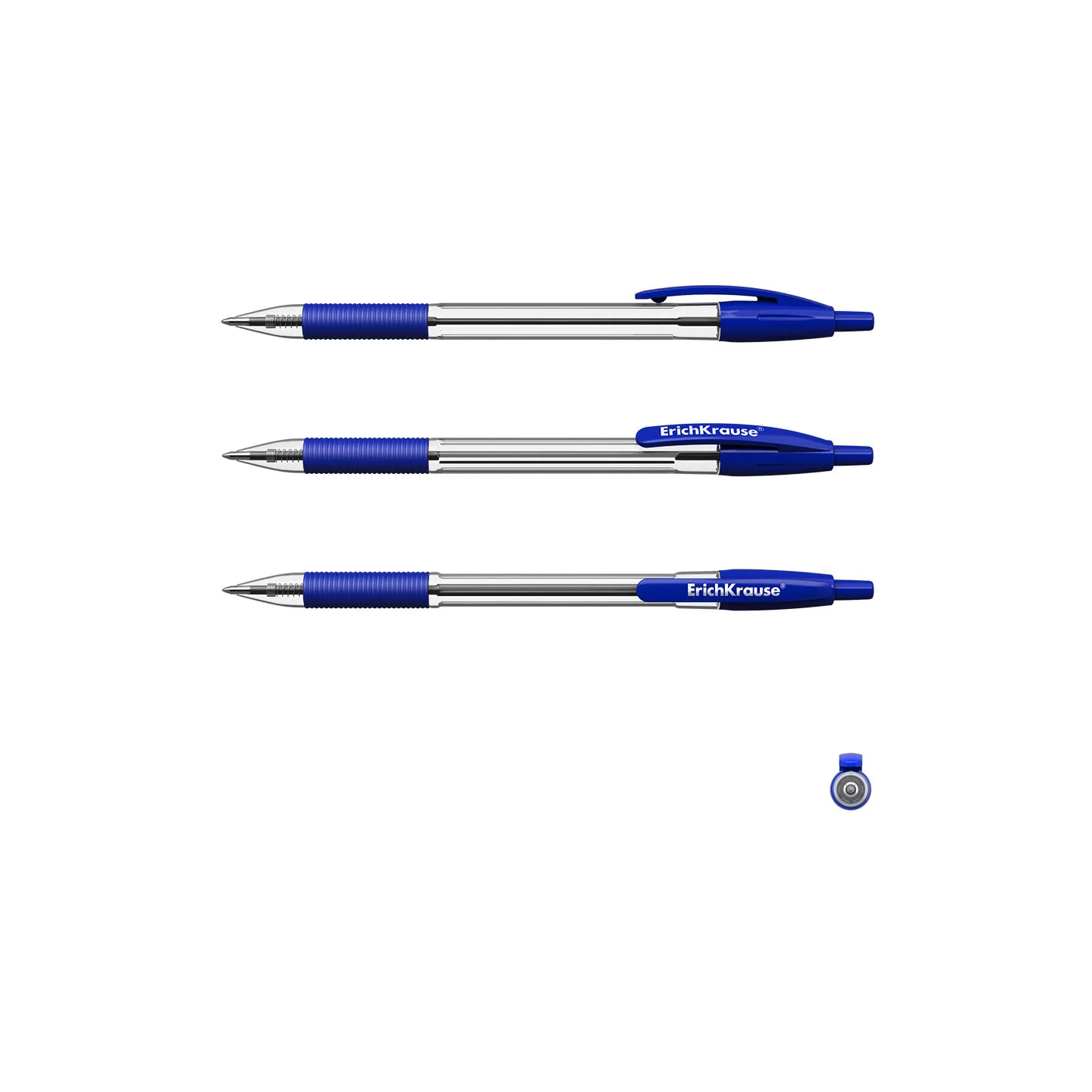 1 Penna a sfera a scatto ErichKrause R-301 Matic&amp;Grip Classic 1.0, colore inchiostro: blu