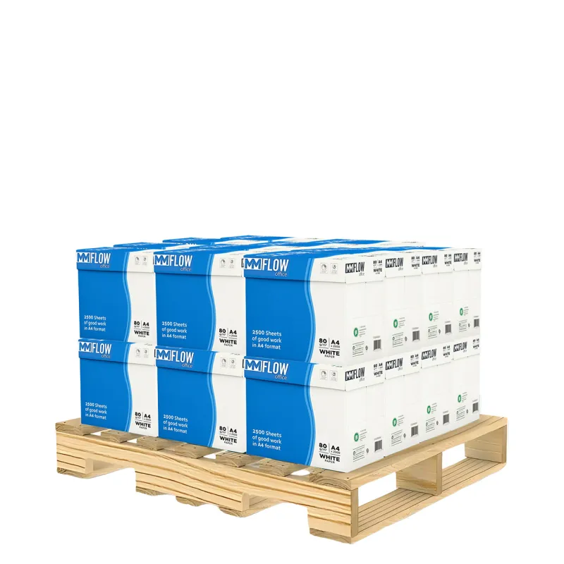 Mezzo Bancale Carta A4 80 gr MM FLOW OFFICE - 120 Risme Bianca - AlphaInk