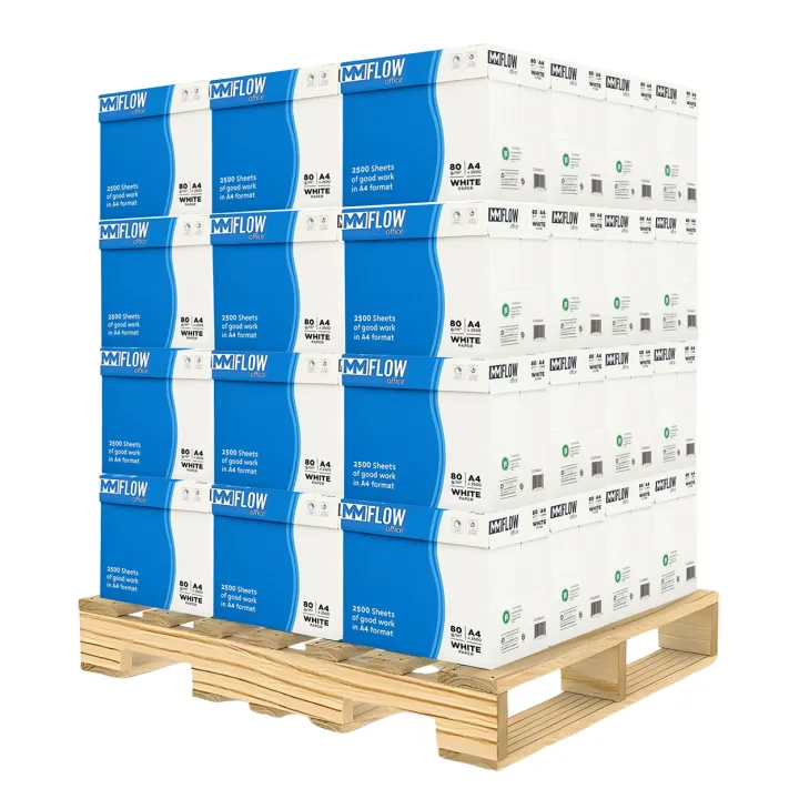 Bancale Carta A4 80 gr MM FLOW OFFICE - 240 Risme Bianca - AlphaInk